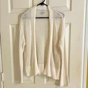 Rosalyna Cream Open Knit Cardigan Sweater